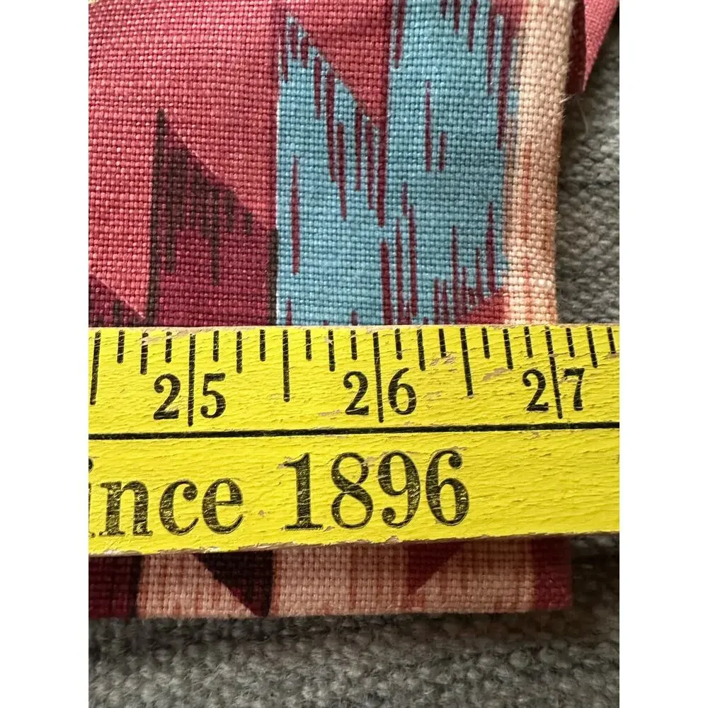 Vintage custom drapes lined pinch pleat Southwestern kilim traditional set pair